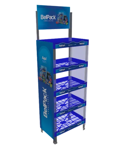 Injected Plastic Display with 5 trays 60x40
