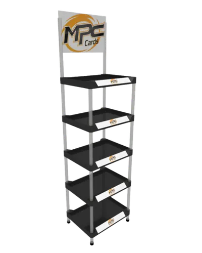 Injected Plastic Display with 5 trays 50x40