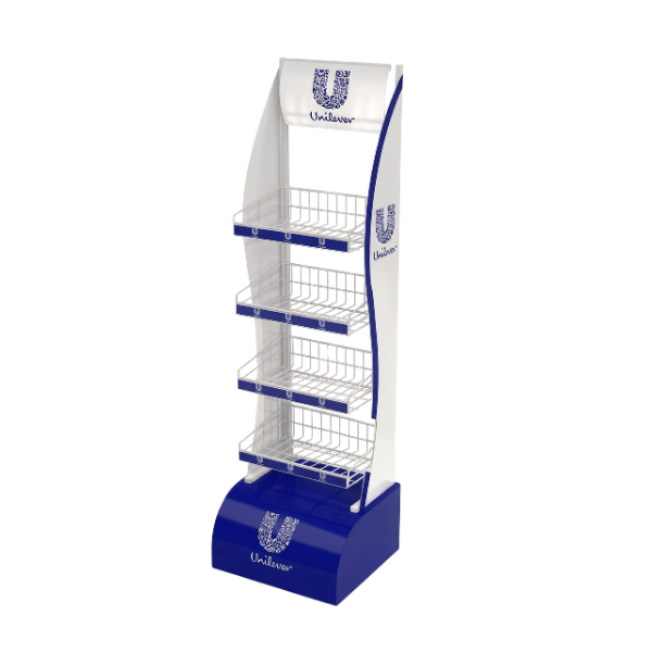 Promotional Wire Floor Display with Side Panels