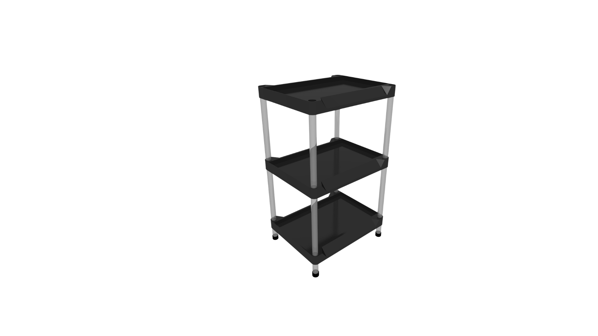 Injected Plastic Display with 3 trays 50x40